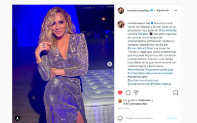 Instagram: Marta Sánchez participa en el aniversario de Dormitienda