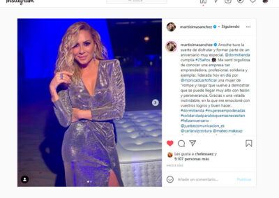 Instagram: Marta Sánchez participa en el aniversario de Dormitienda